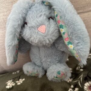 Fluffy Blue Bunny Plush Toy